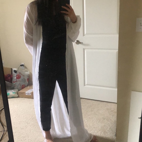 White Pretty Little Thing maxi beach kimono - Picture 3 of 5